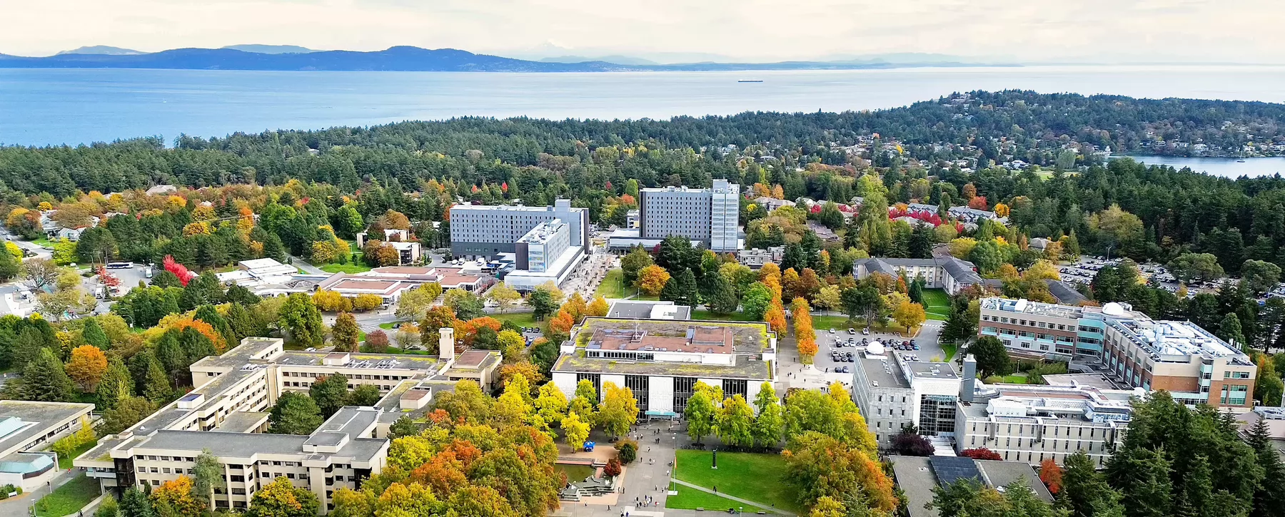 Aerial image of the UVic campus.